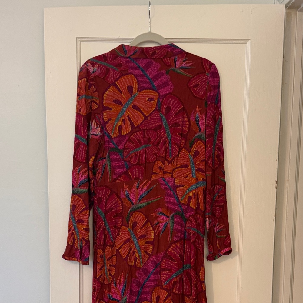 Floral Red Maxi Dress - Picture 6 of 7